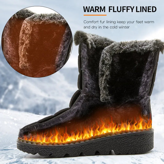 WW | Women's Waterproof Winter Boots with Fur Lining, Ankle-High