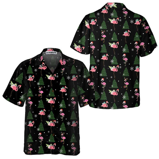 WW | Flamingo Frohe Weihnachten an euch alle Hawaii-Shirt, Lustiges Weihnachts-Shirt, Beste Weihnachtsgeschenk-Idee