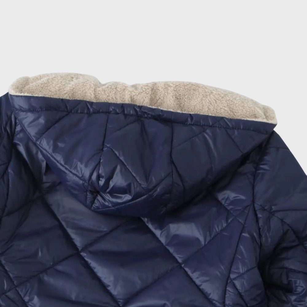 WW | Gefütterte Jacke Kapuze Zip up Wattierte Jacke Winterjacken für Damen