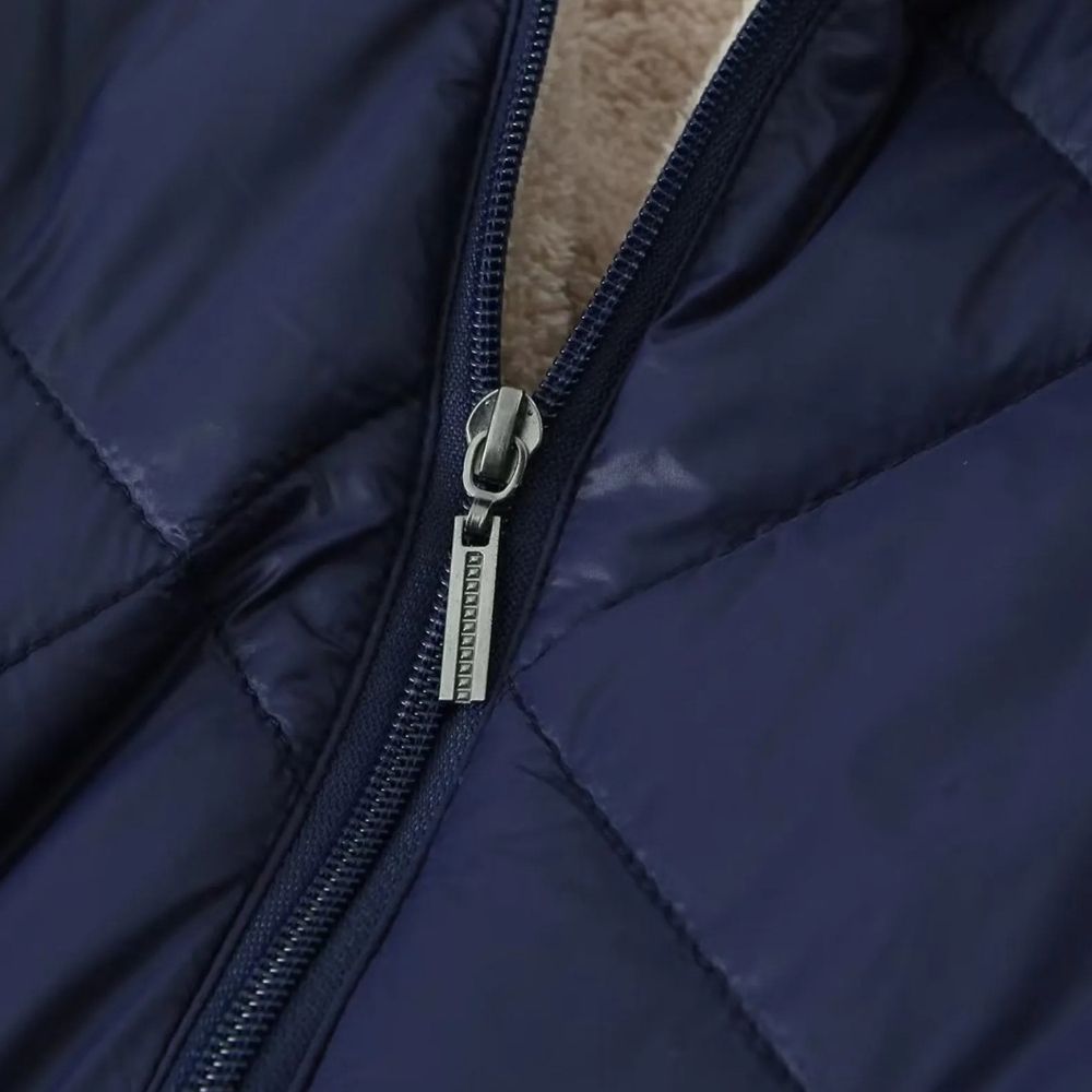 WW | Gefütterte Jacke Kapuze Zip up Wattierte Jacke Winterjacken für Damen