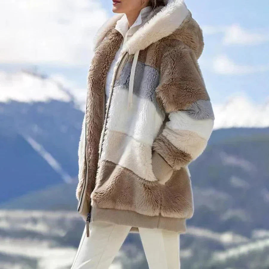WW | Reißverschluss Kapuze Kapuzenpullover Jacke Winterjacke für Frauen