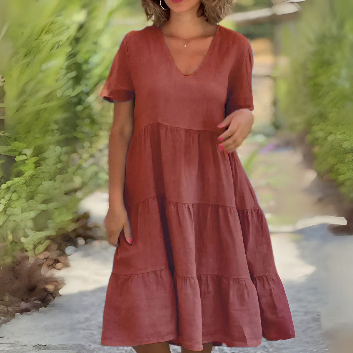 Luce | Flowy V-neck dress