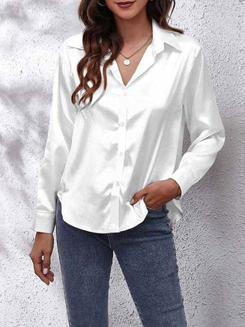 WW | Klassische Bluse mit langen Ärmeln für Frauen