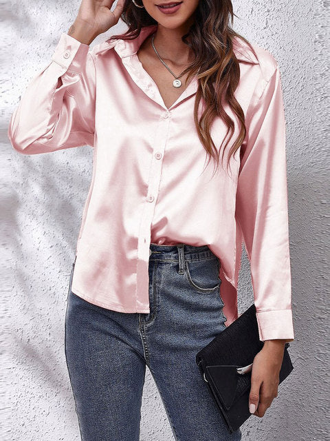 WW | Klassische Bluse mit langen Ärmeln für Frauen