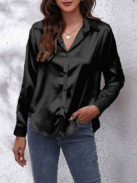 WW | Klassische Bluse mit langen Ärmeln für Frauen
