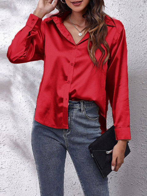 WW | Klassische Bluse mit langen Ärmeln für Frauen