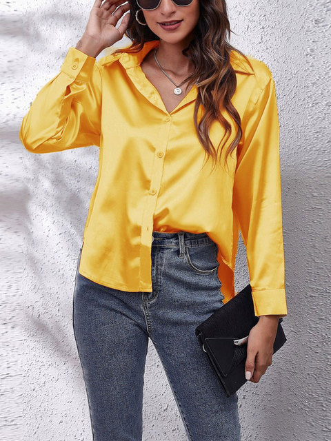 WW | Klassische Bluse mit langen Ärmeln für Frauen