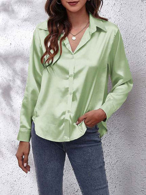 WW | Klassische Bluse mit langen Ärmeln für Frauen