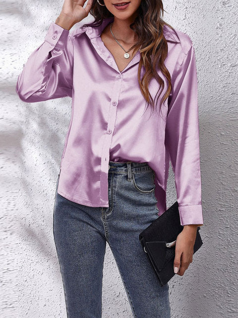 WW | Klassische Bluse mit langen Ärmeln für Frauen