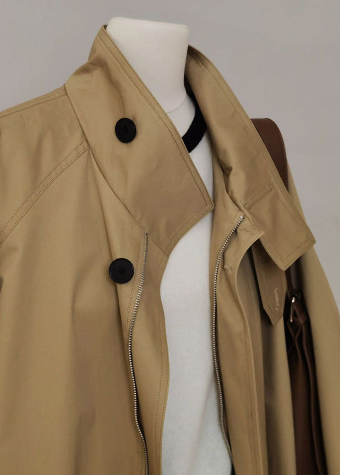 WW | Damen Trenchcoat mit Reißverschluss und langen Ärmeln