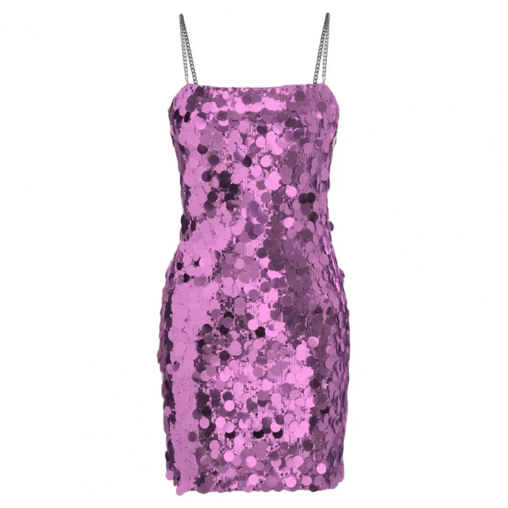 WW | Metallisches Pailletten-Minikleid