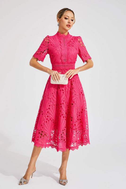 Hallie | Ruched Midi Dress