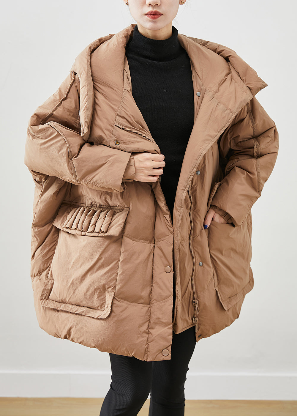 WW | Khaki Oversized Thick Duck Down Winter Coats