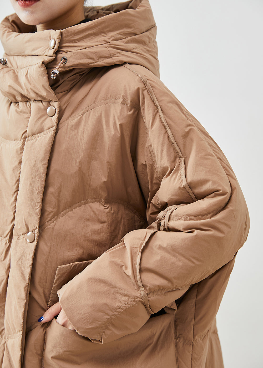 WW | Khaki Oversized Dicke Entendaunen Wintermäntel