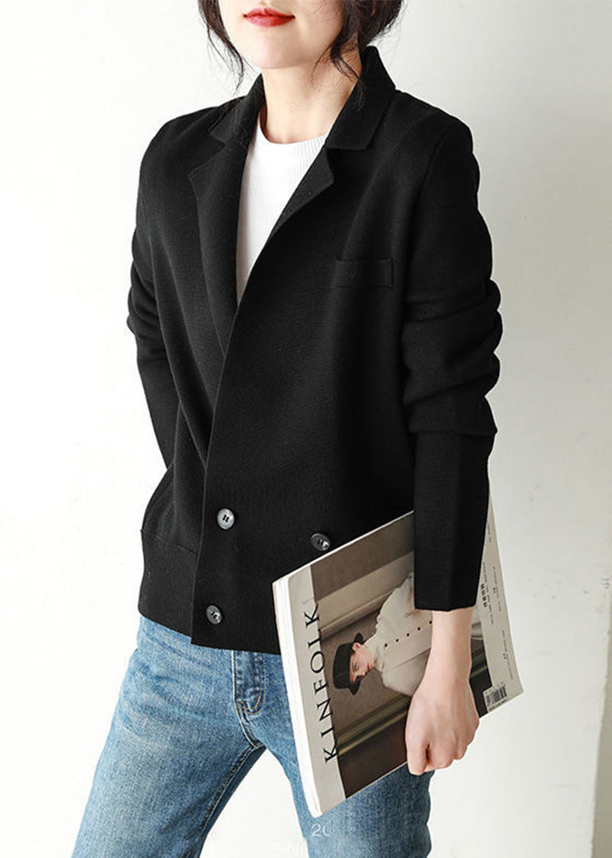 WW | Khaki Peter Pan Collar Button Patchwork Cardigans