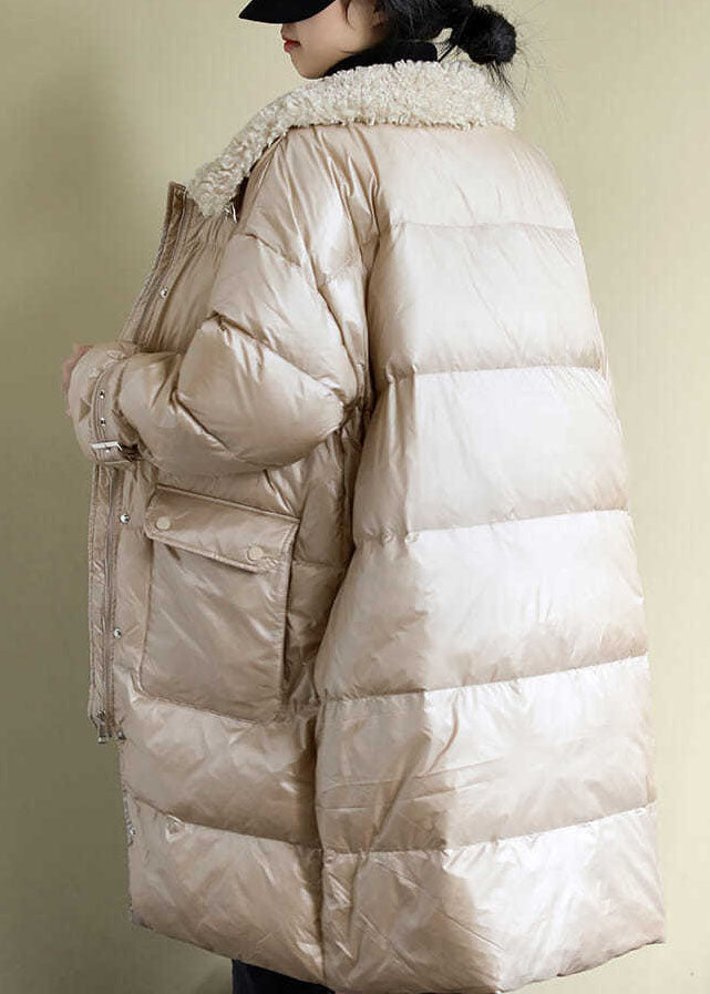 WW | Khaki Reißverschluss dicke Baumwollgefüllte Mäntel Winter