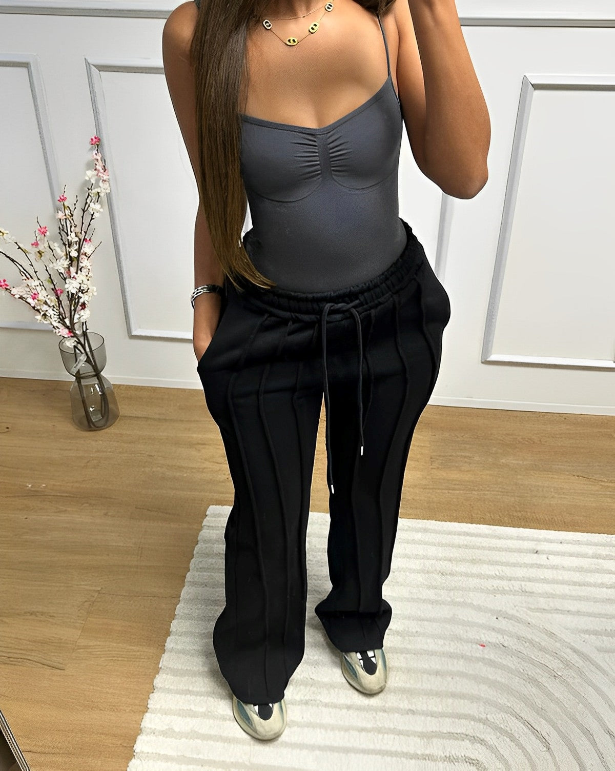 WW | Gestreifte Loose Fit Jogginghose für Damen