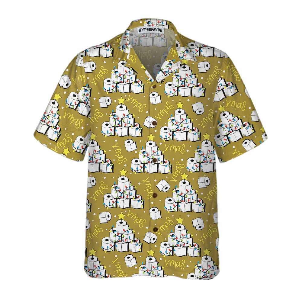 WW | Lustige Toilettenpapier Weihnachtsbaum Hawaii Shirt, Lustiges Weihnachtsbaum Shirt, Cooles Geschenk für Weihnachten
