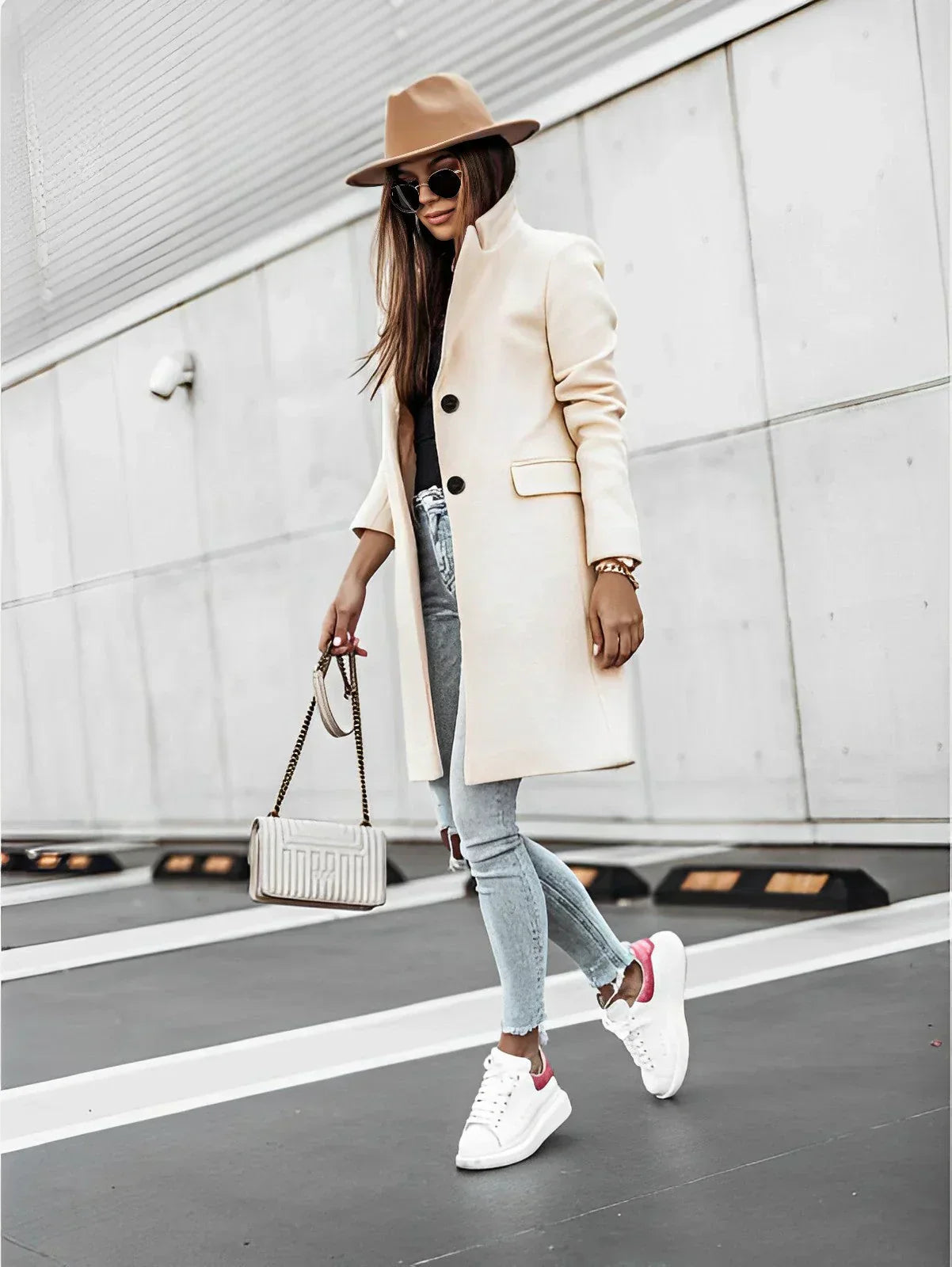 WW | Classic 2-Button Coat with Long Sleeves