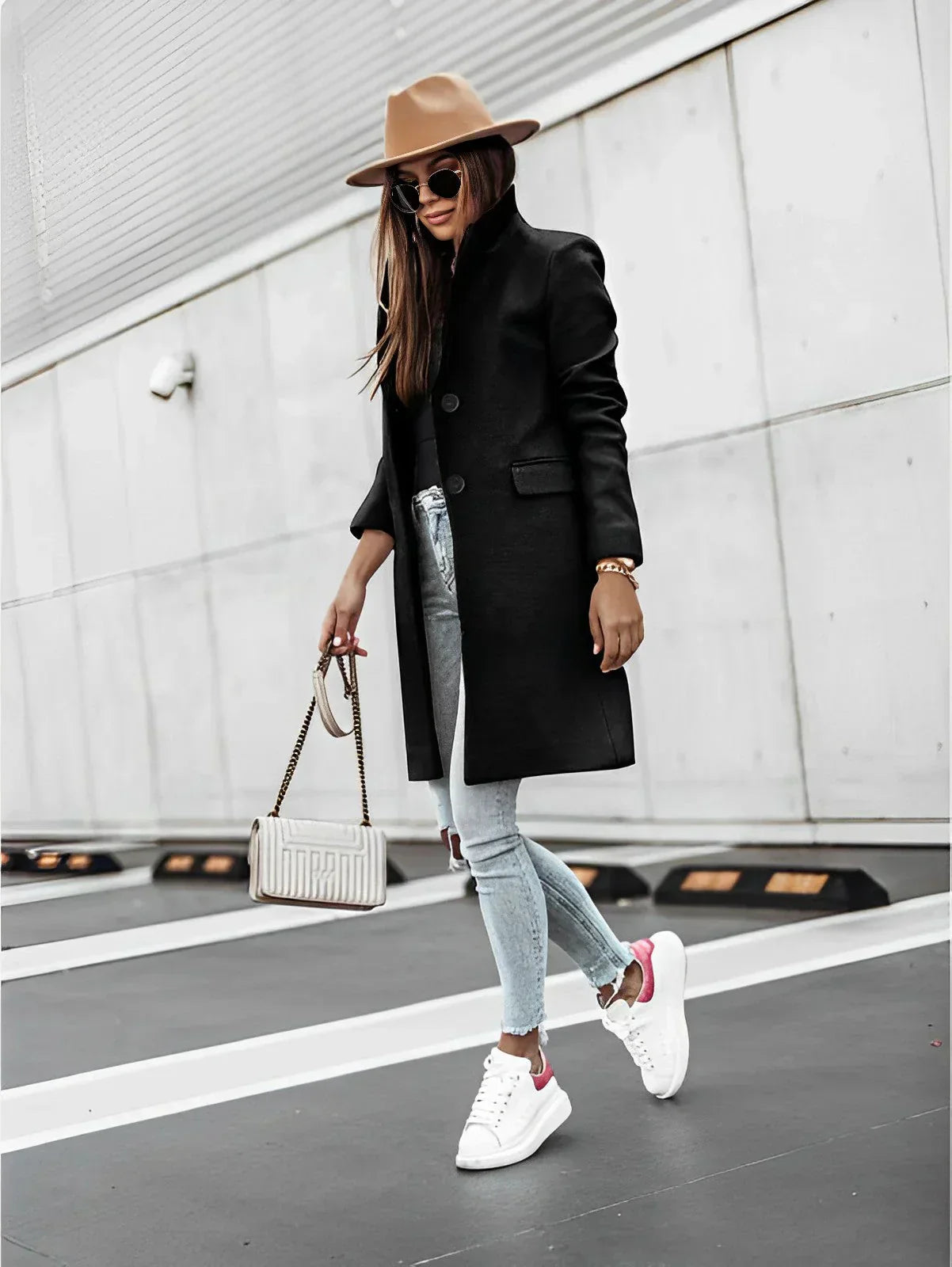 WW | Classic 2-Button Coat with Long Sleeves