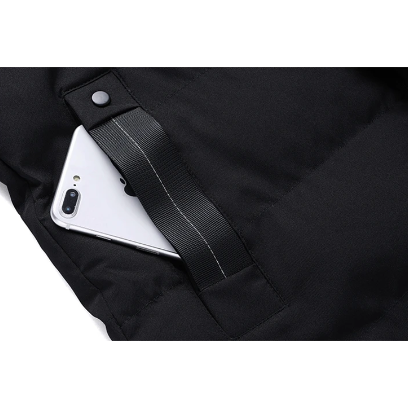 WW | Men's Long Winter Coat Warm and Windproof for Outdoor Activities