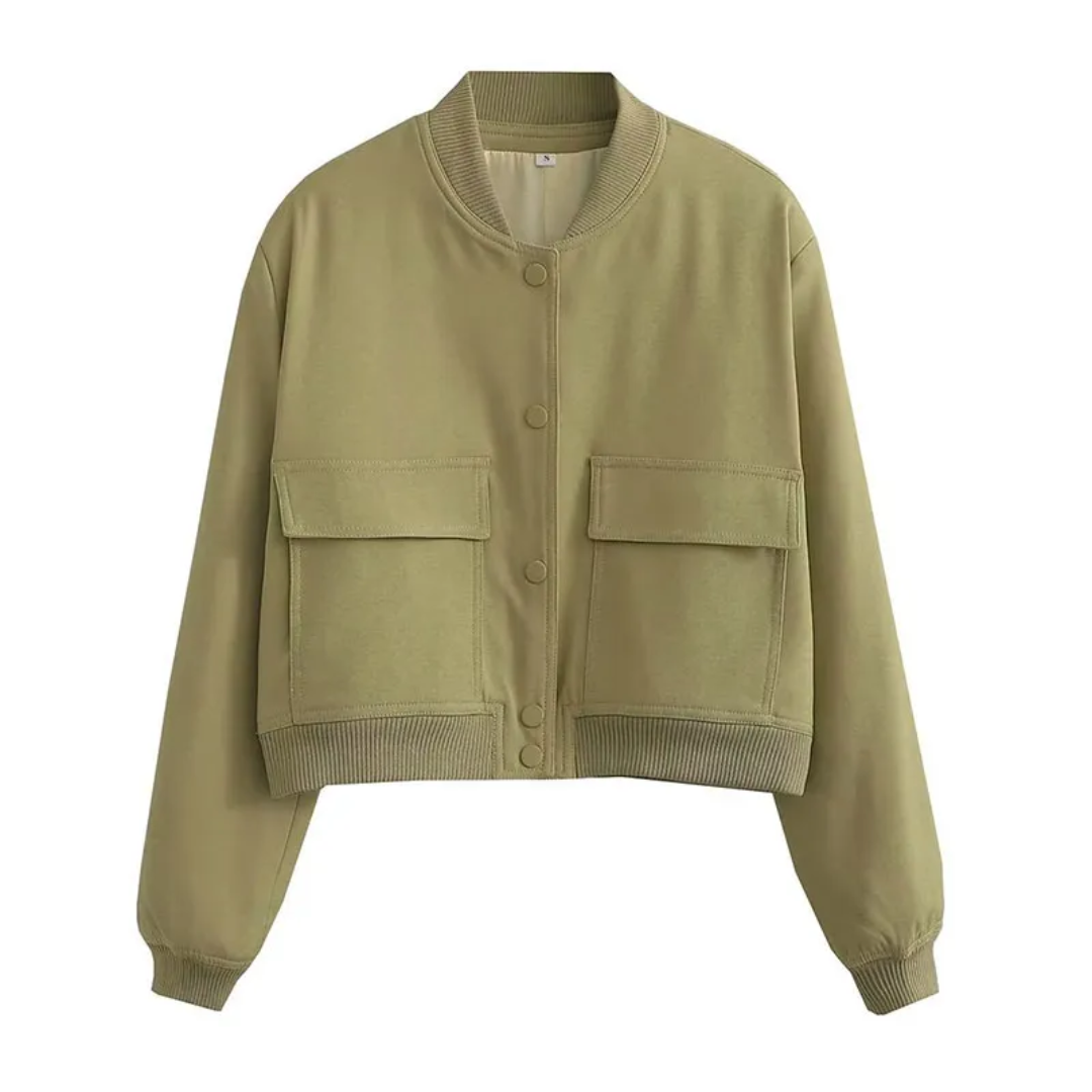 WW | Cropped Varsity Jacket Stylish & casual