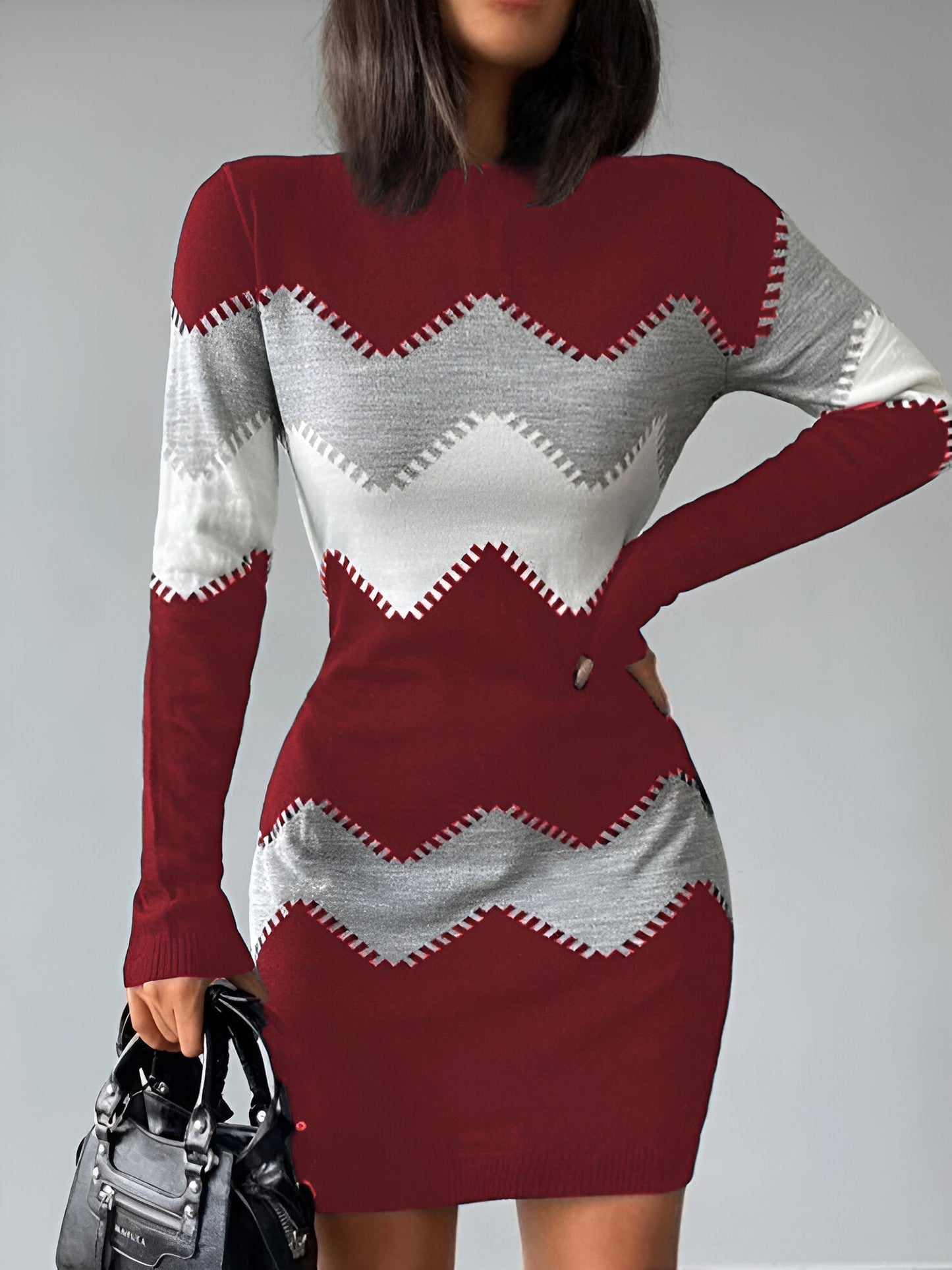 WW | gestricktes Bodycon-Minikleid Für Frauen