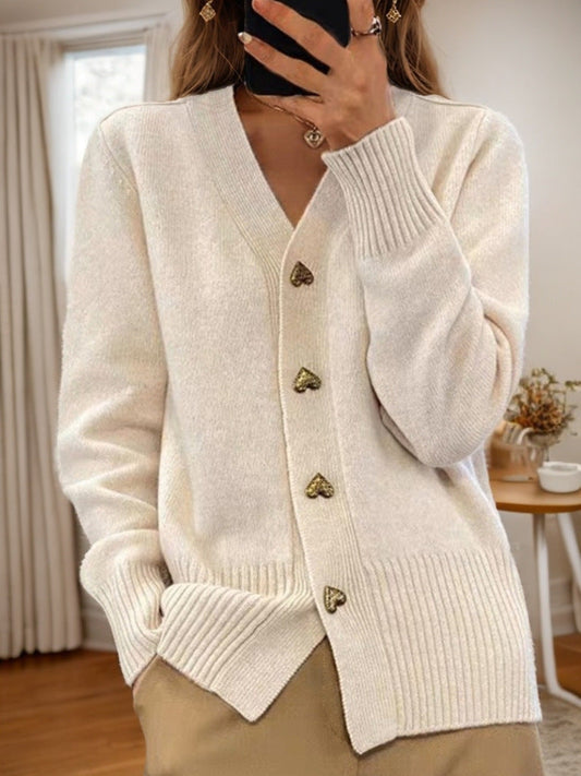 WW | Damenjacke mit V Ausschnitt und Knopfleiste