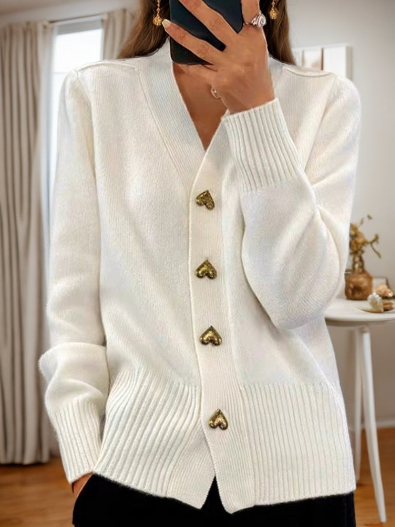 WW | Damenjacke mit V Ausschnitt und Knopfleiste
