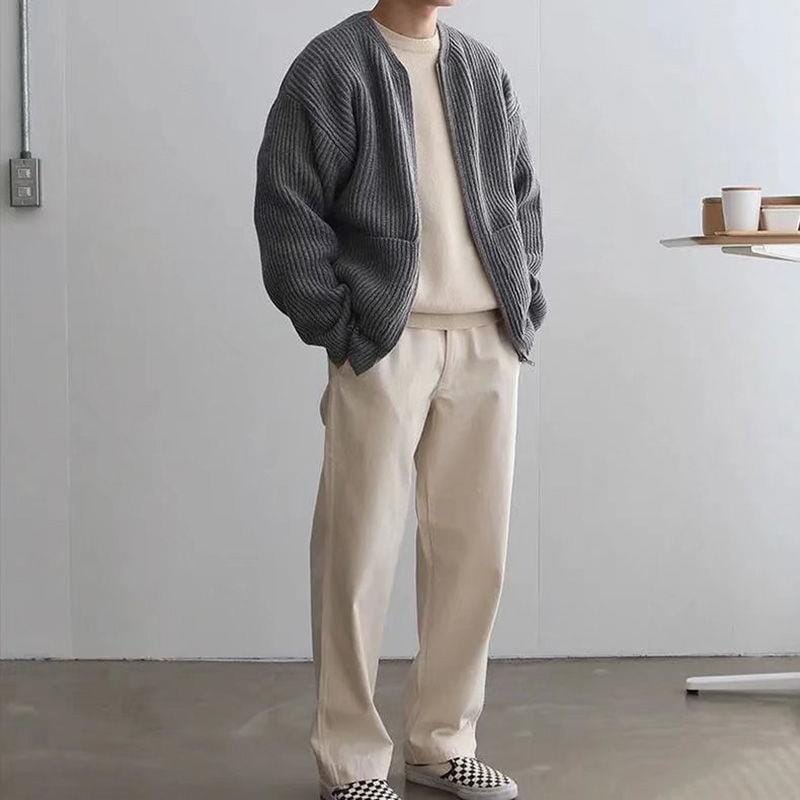 WW | Men's Warm Chunky Winter Jacket with Zipper and Pockets