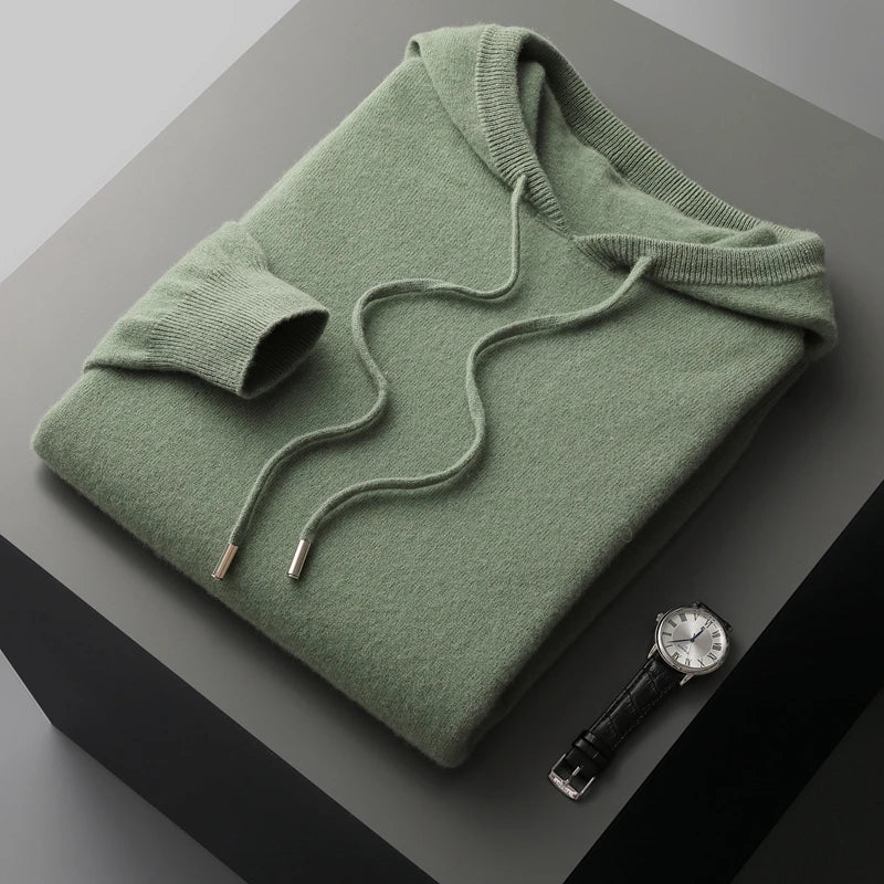 WW | Hoody Long Sleeved Lightweight Wool Hoody Menswear