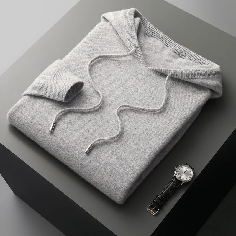 WW | Hoody Long Sleeved Lightweight Wool Hoody Menswear