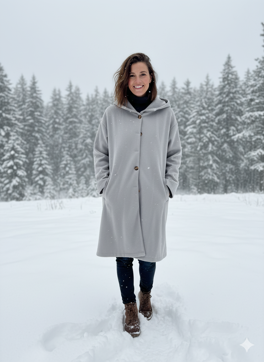 Women's Oversized Wool Coat in a Casual Look WW