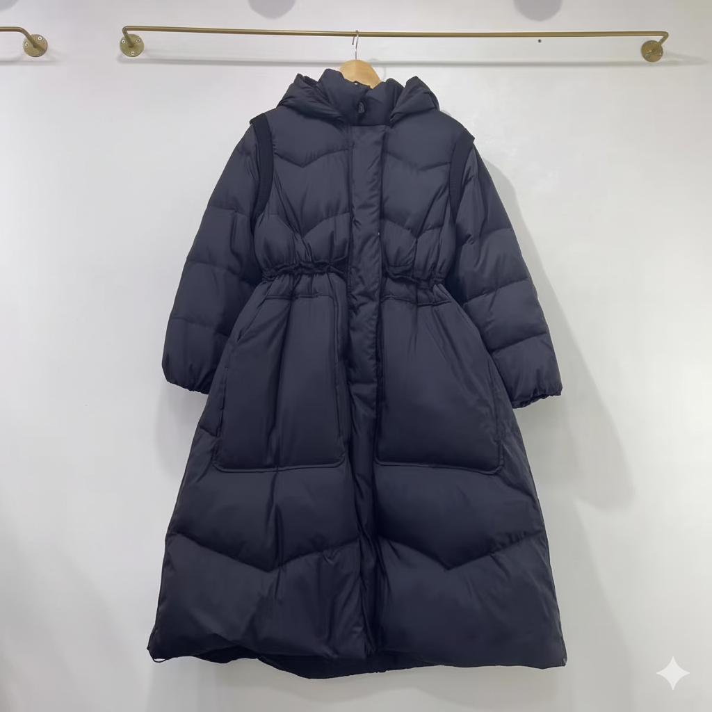 WW | Entenfedermäntel Kordelzug Große Taschen Winter