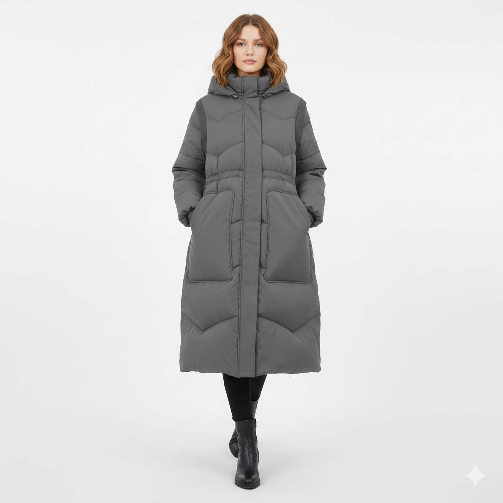 WW | Entenfedermäntel Kordelzug Große Taschen Winter