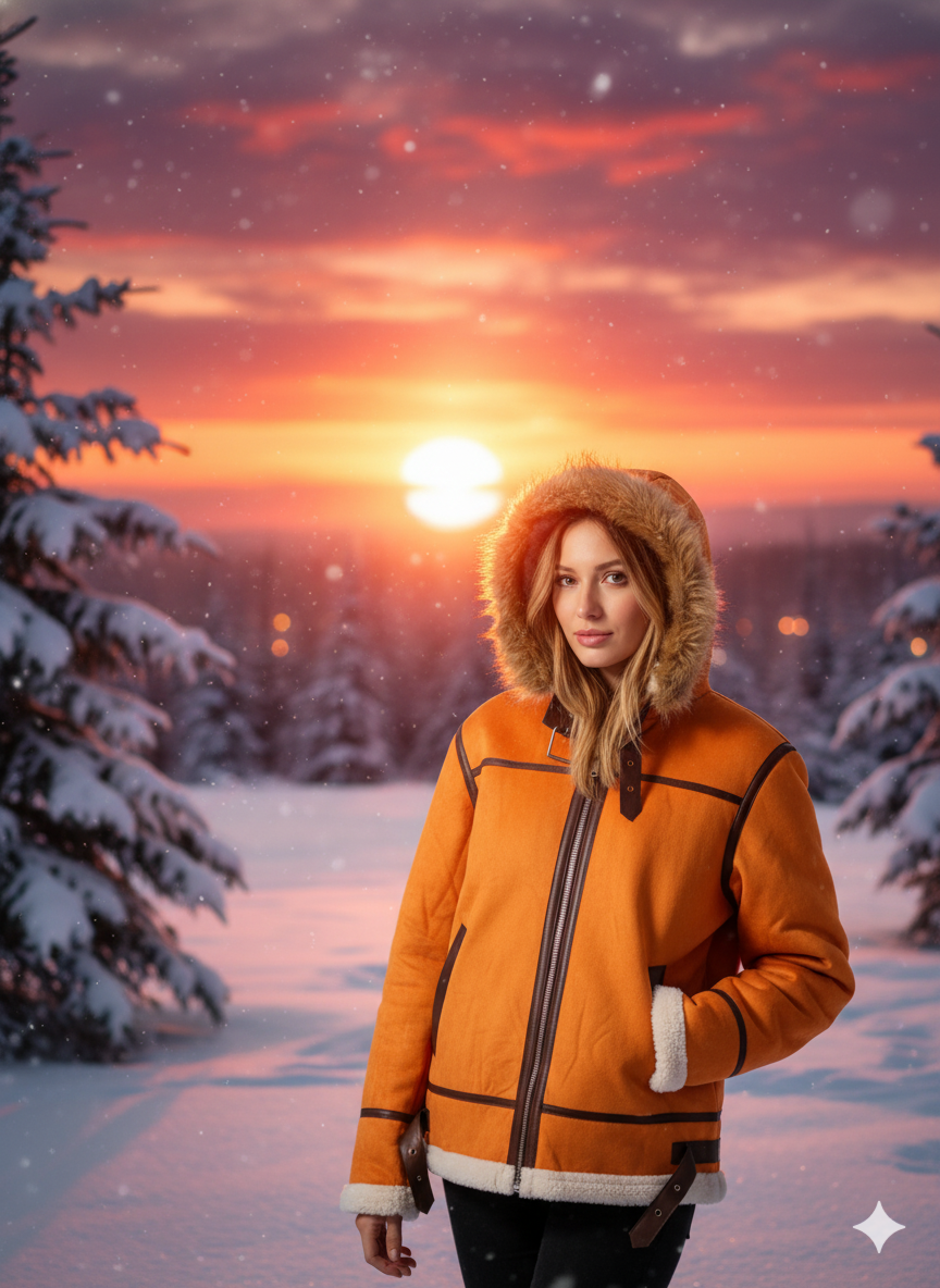 WW | Schafsfelljacke mit Fellkapuze