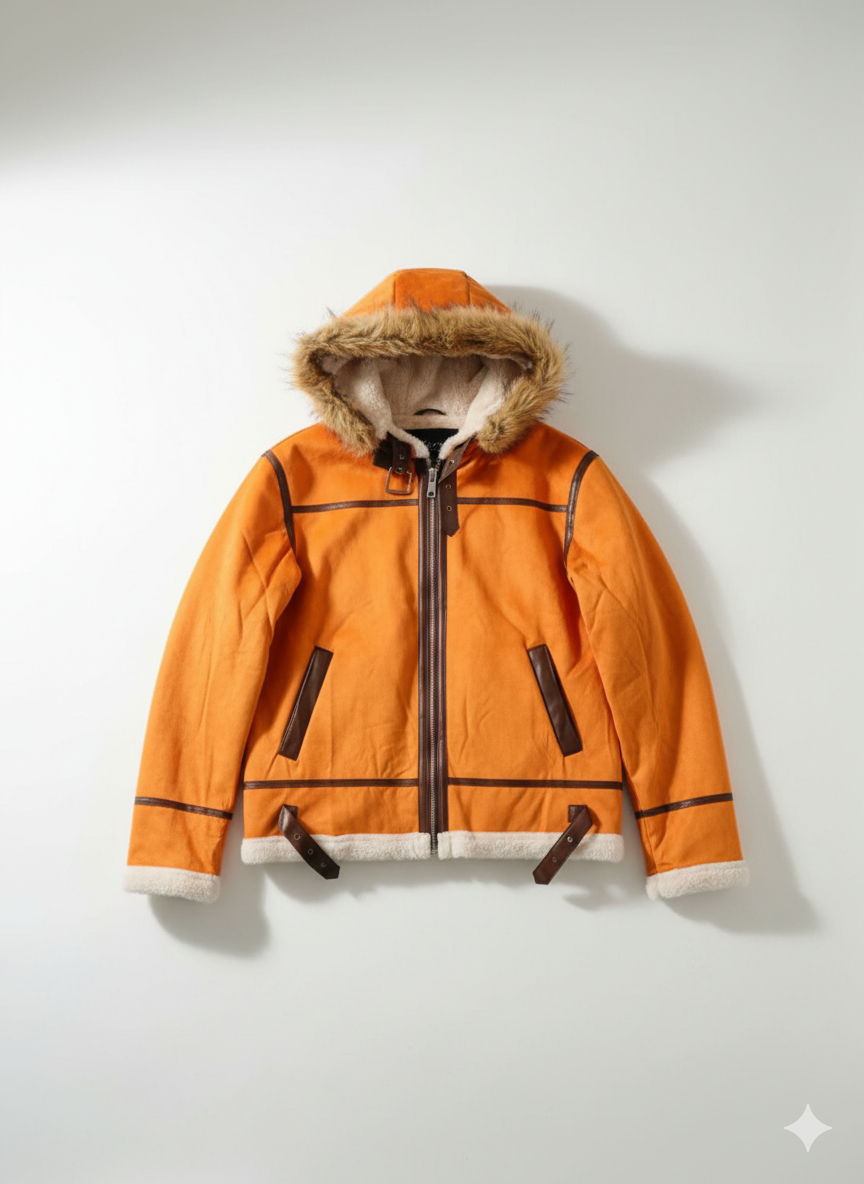 WW | Schafsfelljacke mit Fellkapuze