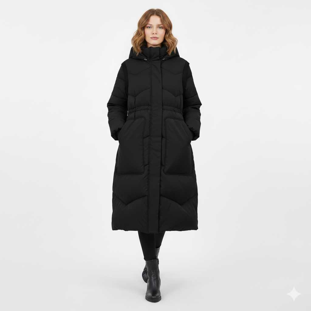 WW | Entenfedermäntel Kordelzug Große Taschen Winter