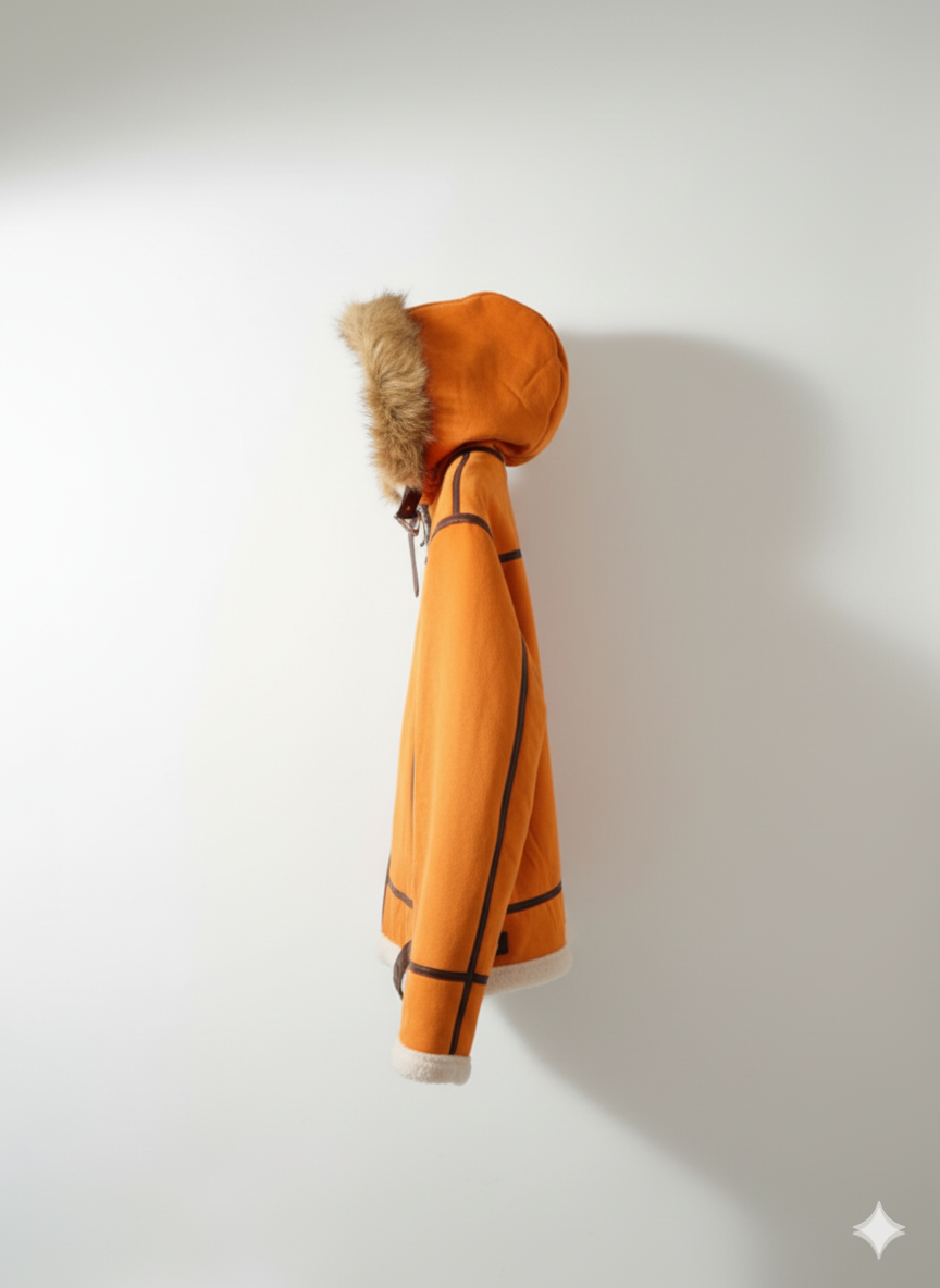 WW | Schafsfelljacke mit Fellkapuze