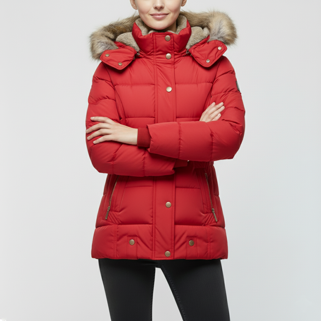 WW | Wolff Women's Winter Jacket | With Fur Lining, Windproof & Stylish