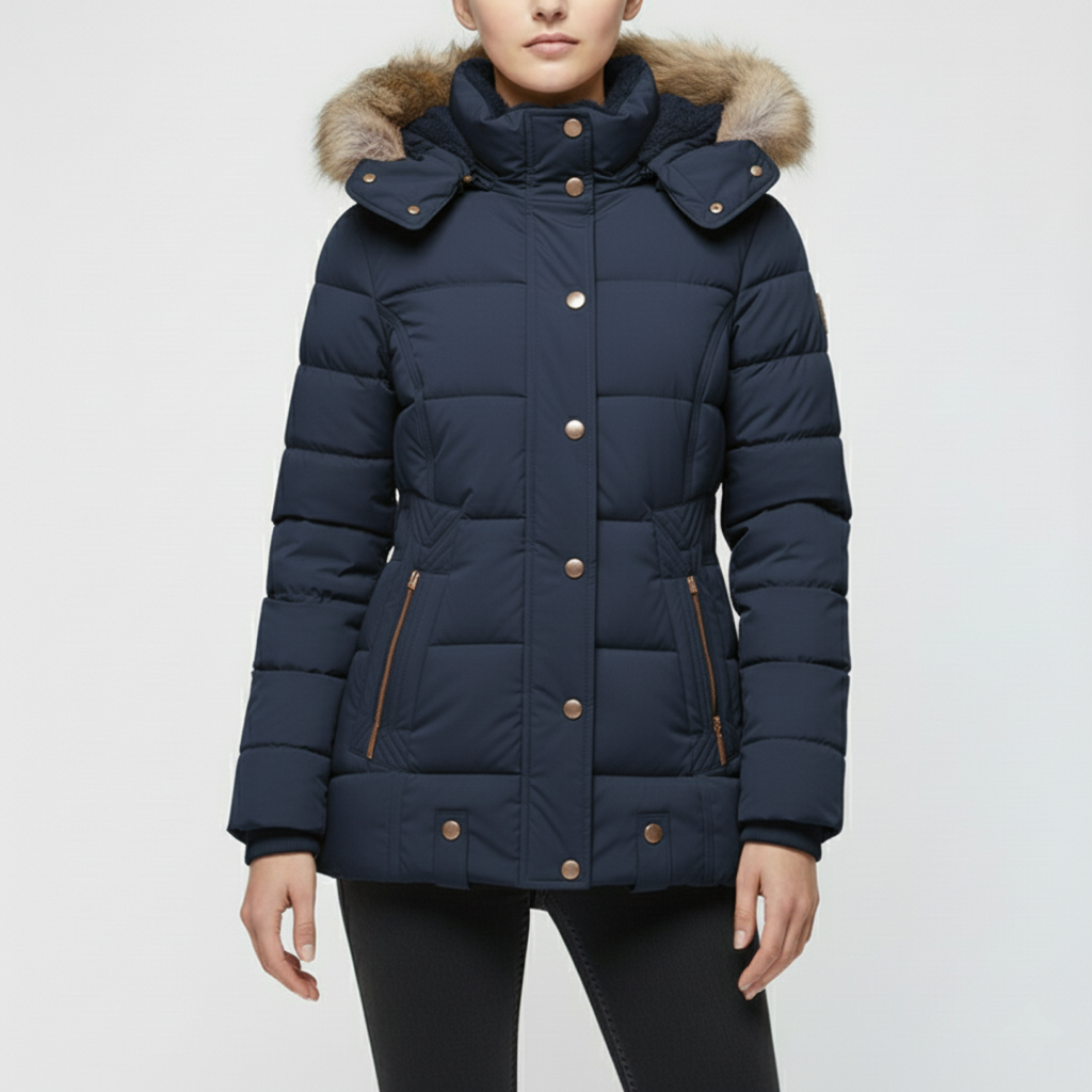 WW | Wolff Women's Winter Jacket | With Fur Lining, Windproof & Stylish