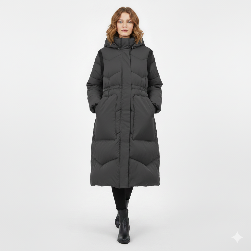 WW | Entenfedermäntel Kordelzug Große Taschen Winter