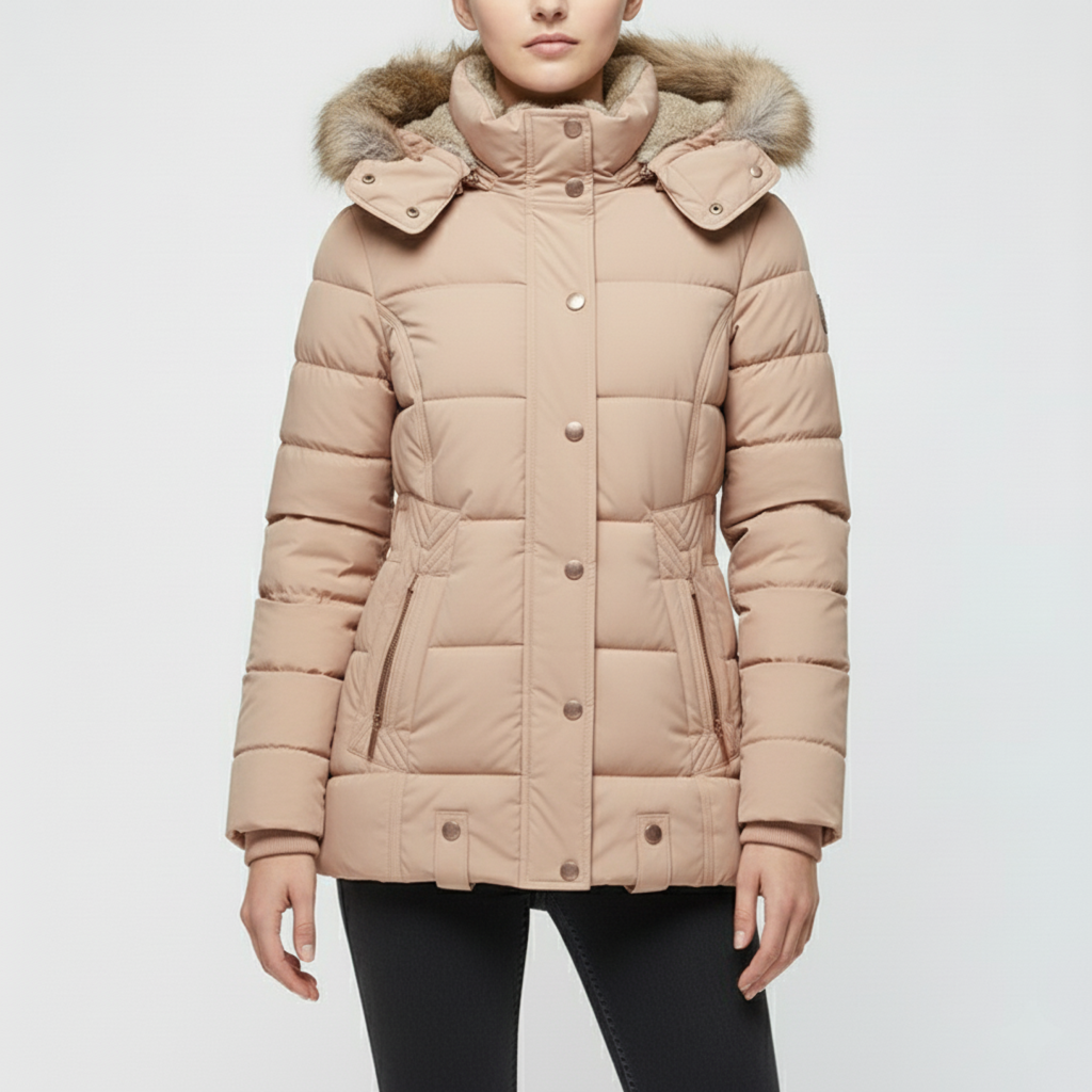 WW | Wolff Women's Winter Jacket | With Fur Lining, Windproof & Stylish