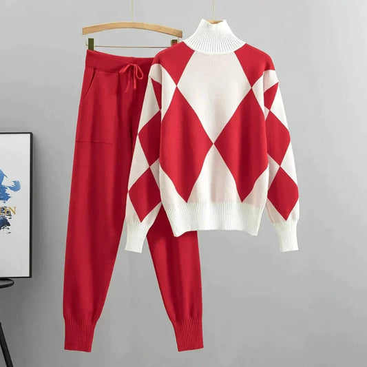 WW | Luxusweiches Sweatshirt-Set mit langen Hosen