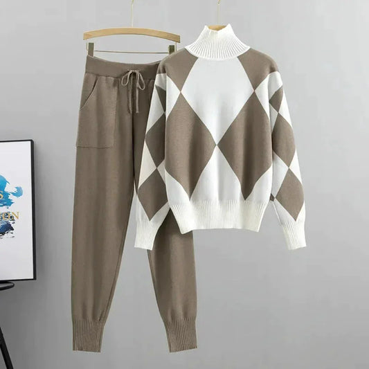 WW | Luxusweiches Sweatshirt-Set mit langen Hosen