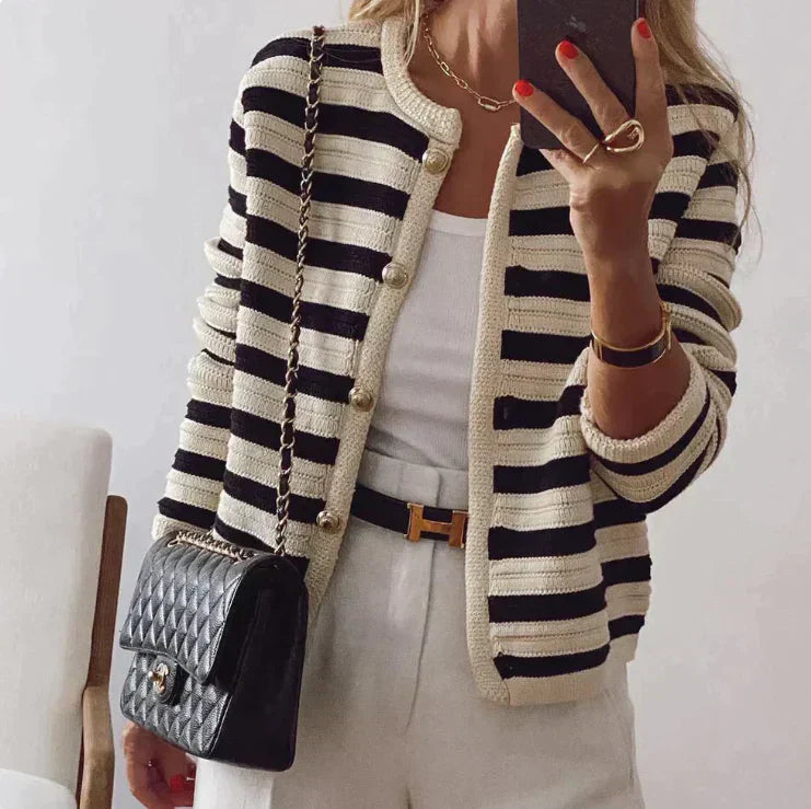WW | Mand Knopfverschluss Gestrickt Strickjacke Weste für Damen