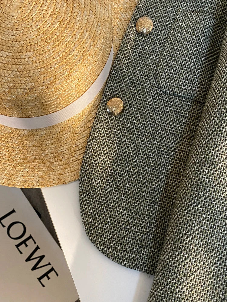 WW | Blazer Goldene Knöpfe Kurz Blazerjacke Damenjacke