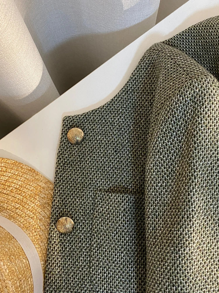 WW | Blazer Goldene Knöpfe Kurz Blazerjacke Damenjacke