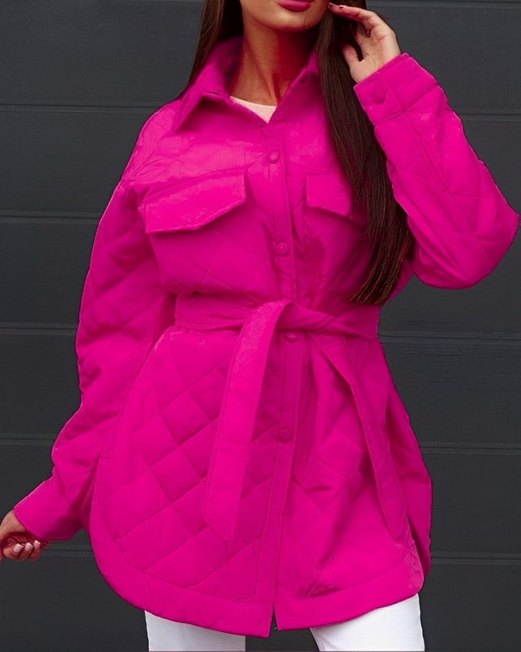 WW | Jacke Gürtel Leichtgewichtig Jacke Winterjacke für Damen