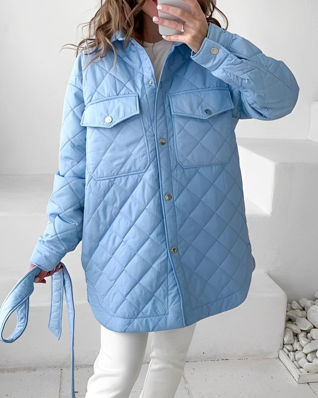 WW | Jacke Gürtel Leichtgewichtig Jacke Winterjacke für Damen